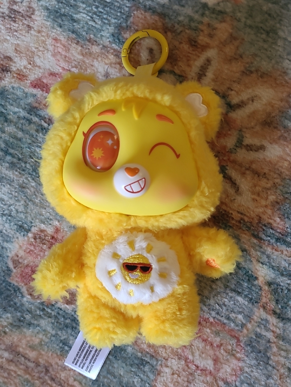 CARING CUTIES Care Bears 6" FUNSHINE Bear Vinyl Plush Pendant Figure